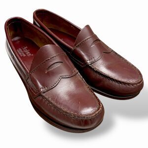 GH Bass Weejuns Bradford Burgundy Leather Penny Loafer Womens Size 7 AA Academia